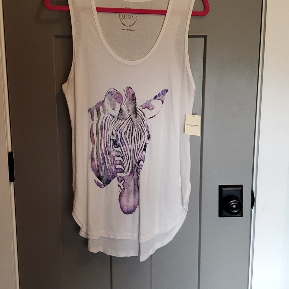 NEW Lucky Brand top XL NEW WITH TAGS - ZEBRA LIFE